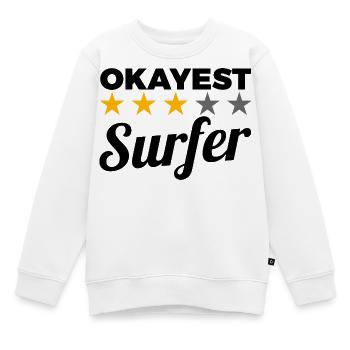 Durchschnittlicher Wellenreiter - Kinder Premium Organic Sweatshirt - Weiß - Vorne - AI Model Kid Male (0cm)