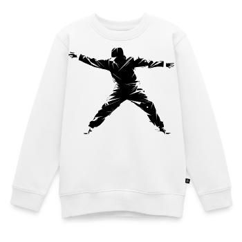 Breakdance Zeichnung - Kinder Premium Organic Sweatshirt - Weiß - Vorne - AI Model Kid Male (0cm)