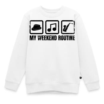 Saxophonisten Wochenende - Kinder Premium Organic Sweatshirt - Weiß - Vorne - AI Model Kid Male (0cm)