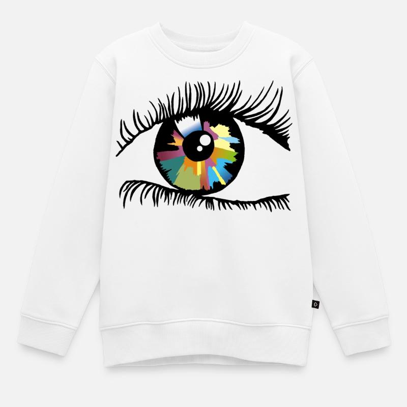 Iris - Kids Premium Organic Sweatshirt - white