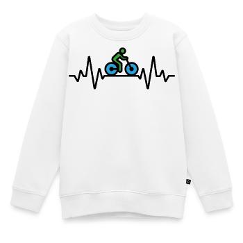 Sehr sportlicher Radfahrer - Kinder Premium Organic Sweatshirt - Weiß - Vorne - AI Model Kid Male (0cm)