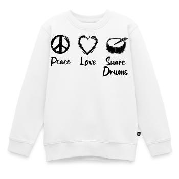 Kleine Trommel - Kinder Premium Organic Sweatshirt - Weiß - Vorne - AI Model Kid Male (0cm)