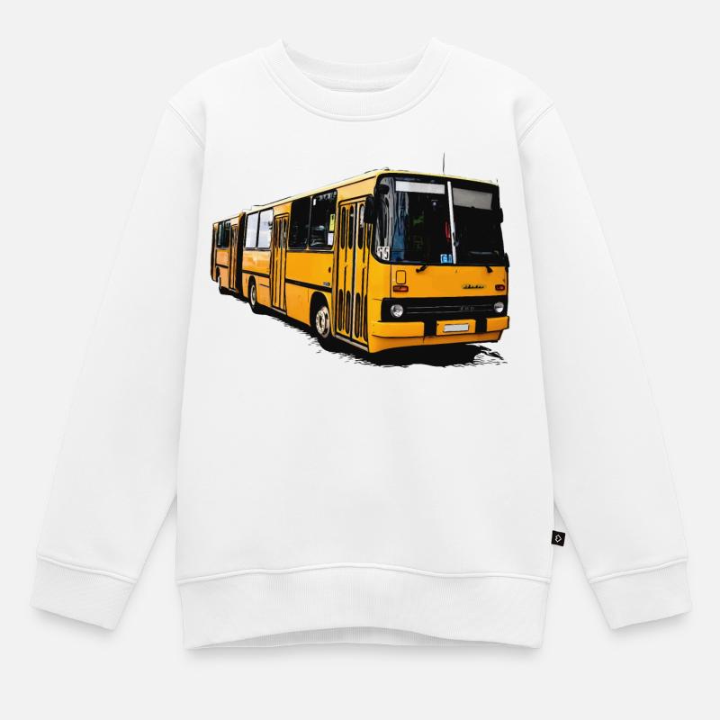 Gelber Ikarus Bus Z80 - Kinder Premium Organic Sweatshirt - Weiß