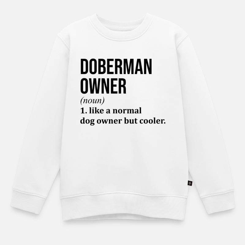 Dobermann - Kinder Premium Organic Sweatshirt - Weiß