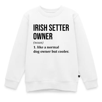 Setter irlandais Setter irlandais Setter irlandais - Sweat Premium enfant bio - blanc - Devant - AI Model Kid Male (0cm)