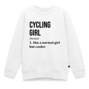 Radfahren, Radfahren, Radfahren - Kinder Premium Organic Sweatshirt - Weiß - Vorne - AI Model Kid Male (0cm)