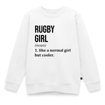 Rugby Rugby Rugby - Kinder Premium Organic Sweatshirt - Weiß - Vorne - AI Model Kid Male (0cm)