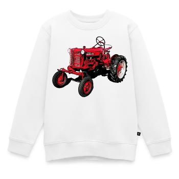 Alter Farmall Cub Traktor - Kinder Premium Organic Sweatshirt - Weiß - Vorne - AI Model Kid Male (0cm)