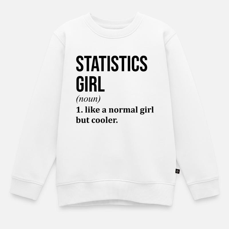 Statistics - Kids Premium Organic Sweatshirt - white