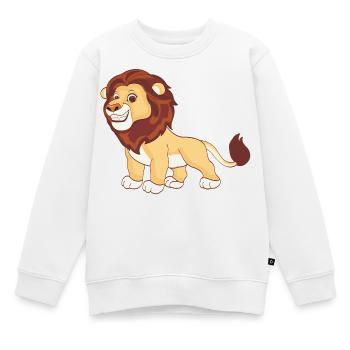 Un lion magnifique - Sweat Premium enfant bio - blanc - Devant - AI Model Kid Male (0cm)