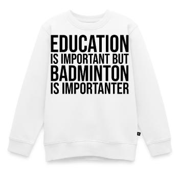 Badminton Badminton Badminton - Kinder Premium Organic Sweatshirt - Weiß - Vorne - AI Model Kid Male (0cm)