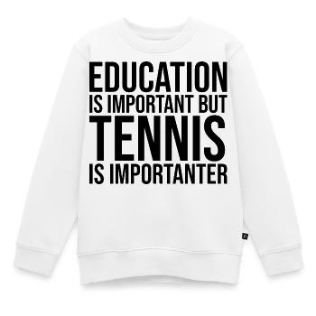 Tennis Tennis Tennis - Kinder Premium Organic Sweatshirt - Weiß - Vorne - AI Model Kid Male (0cm)