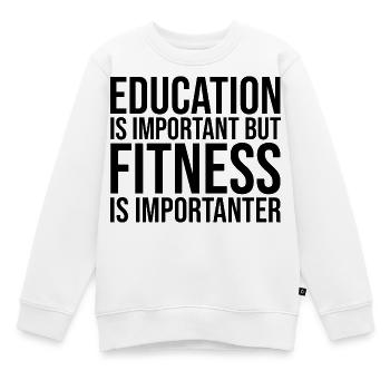 Fitness Fitness Fitness - Kinder Premium Organic Sweatshirt - Weiß - Vorne - AI Model Kid Male (0cm)
