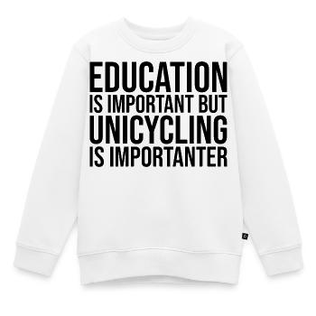 Einrad - Kinder Premium Organic Sweatshirt - Weiß - Vorne - AI Model Kid Male (0cm)