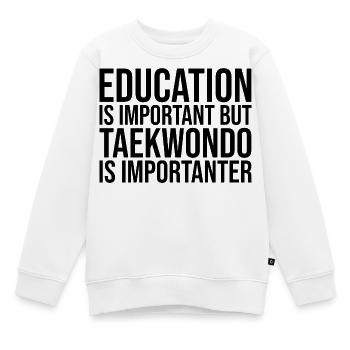 Taekwondo Taekwondo Taekwondo - Sweat Premium enfant bio - blanc - Devant - AI Model Kid Male (0cm)
