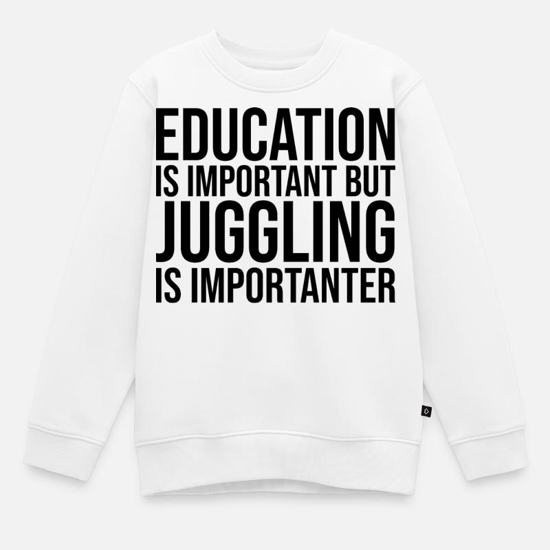 jonglerie - Sweat Premium enfant bio - blanc