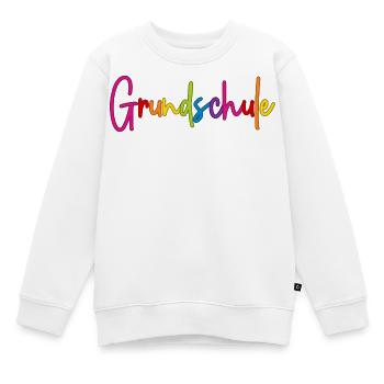 Grundschule - Kinder Premium Organic Sweatshirt - Weiß - Vorne - AI Model Kid Male (0cm)