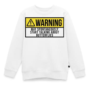 Schmetterling Schmetterling Schmetterling - Kinder Premium Organic Sweatshirt - Weiß - Vorne - AI Model Kid Male (0cm)