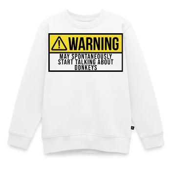 Esel, Esel, Esel - Kinder Premium Organic Sweatshirt - Weiß - Vorne - AI Model Kid Male (0cm)
