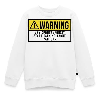 Perroquet Perroquet Perroquet - Sweat Premium enfant bio - blanc - Devant - AI Model Kid Male (0cm)