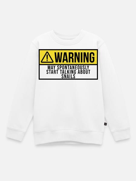 Schnecke Schnecke Schnecke - Kinder Premium Organic Sweatshirt - Weiß