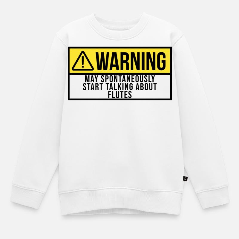 flûte - Sweat Premium enfant bio - blanc