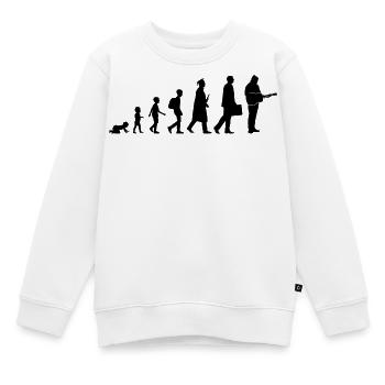 Développement du guitariste - Sweat Premium enfant bio - blanc - Devant - AI Model Kid Male (0cm)