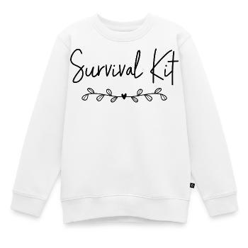 Survival Kit - Kinder Premium Organic Sweatshirt - Weiß - Vorne - AI Model Kid Male (0cm)