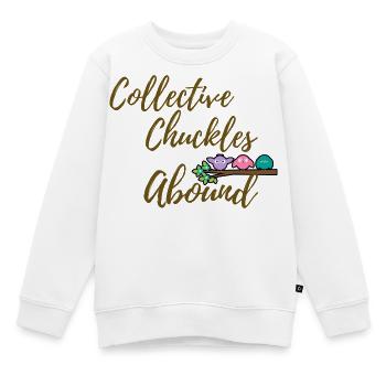 Kollektives Gelächter gibt es im Kommunismus - Kinder Premium Organic Sweatshirt - Weiß - Vorne - AI Model Kid Male (0cm)