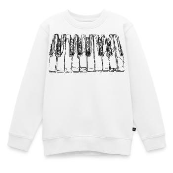 Clavier de piano - Sweat Premium enfant bio - blanc - Devant - AI Model Kid Male (0cm)