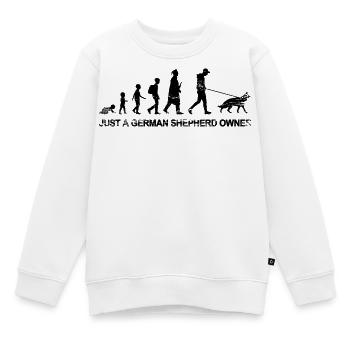 Nur ein Schäferhund Besitzer - Kinder Premium Organic Sweatshirt - Weiß - Vorne - AI Model Kid Male (0cm)