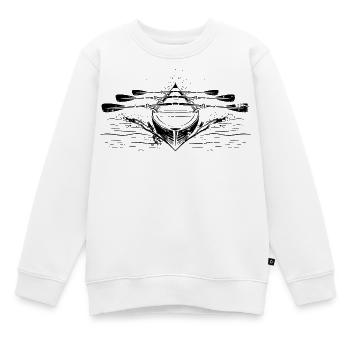 Bateau à rames de course - Sweat Premium enfant bio - blanc - Devant - AI Model Kid Male (0cm)