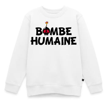 La bombe humaine - Sweat Premium enfant bio - blanc - Devant - AI Model Kid Male (0cm)
