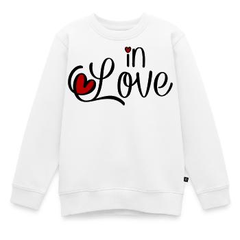Verliebt - Kinder Premium Organic Sweatshirt - Weiß - Vorne - AI Model Kid Male (0cm)