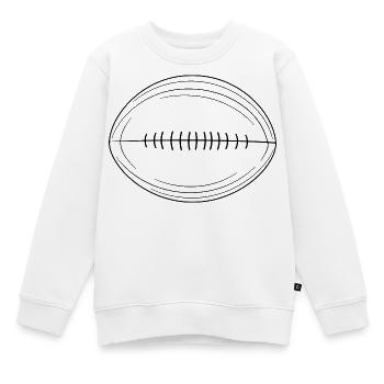 American Football - Kinder Premium Organic Sweatshirt - Weiß - Vorne - AI Model Kid Male (0cm)