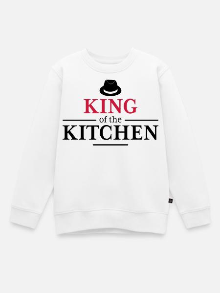 Men's Cooking Apron - Kids Premium Organic Sweatshirt - white