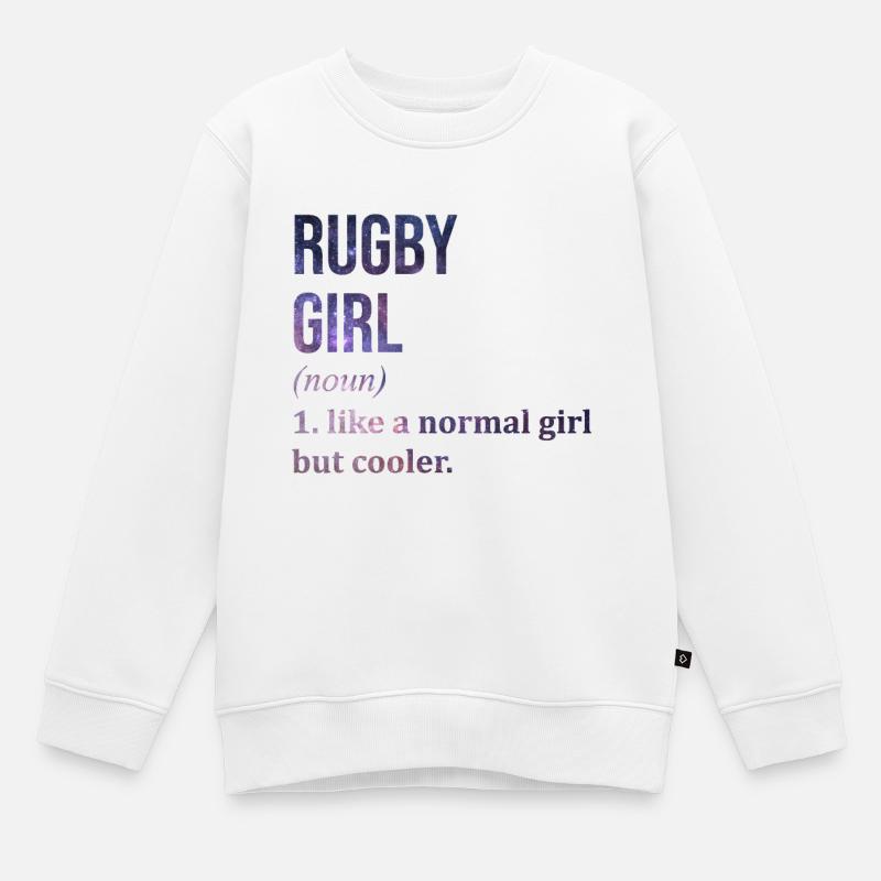 rugby - Sweat Premium enfant bio - blanc