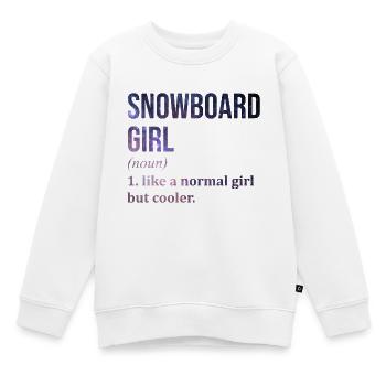 Snowboard Snowboard Snowboard - Kinder Premium Organic Sweatshirt - Weiß - Vorne - AI Model Kid Male (0cm)