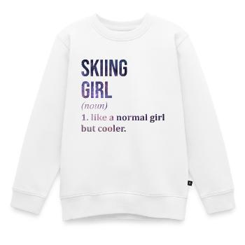 Skifahren Skifahren Skifahren - Kinder Premium Organic Sweatshirt - Weiß - Vorne - AI Model Kid Male (0cm)