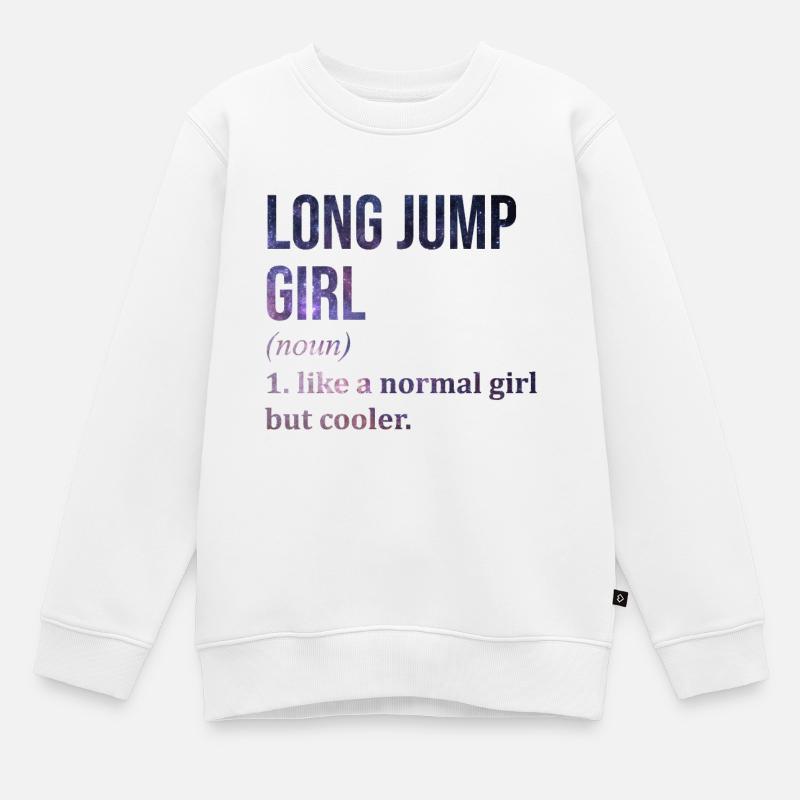 Weitsprung - Kinder Premium Organic Sweatshirt - Weiß