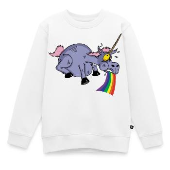Obese Unicorn - Kids Premium Organic Sweatshirt - white - Front - AI Model Kid Male (0cm)