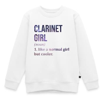 Klarinette Klarinette Klarinette - Kinder Premium Organic Sweatshirt - Weiß - Vorne - AI Model Kid Male (0cm)