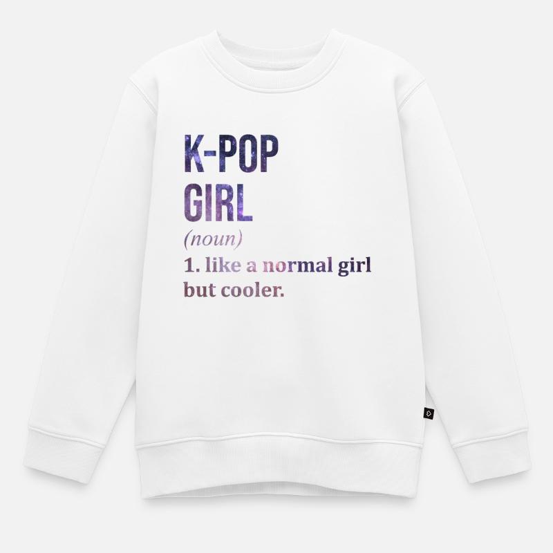 k pop - Kinder Premium Organic Sweatshirt - Weiß