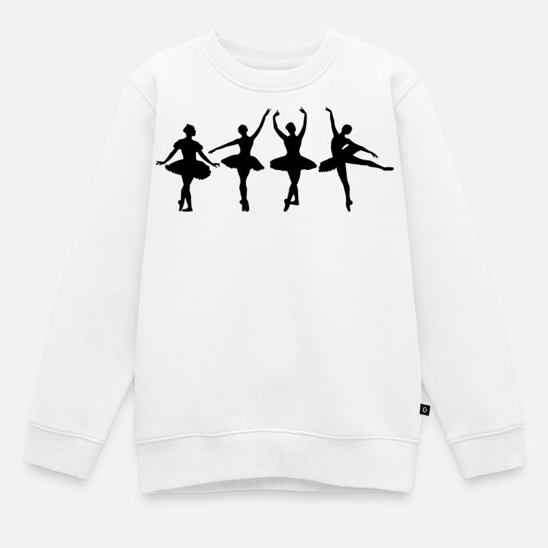 Danse de ballet - Sweat Premium enfant bio - blanc