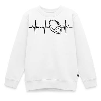 American Football Pulsschlag - Kinder Premium Organic Sweatshirt - Weiß - Vorne - AI Model Kid Male (0cm)