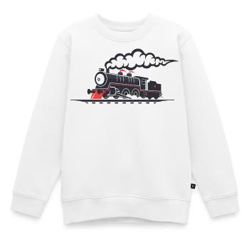 Chemin de fer - Sweat Premium enfant bio - blanc - Devant - AI Model Kid Male (0cm)