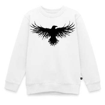 Der Flug der Krähe - Kinder Premium Organic Sweatshirt - Weiß - Vorne - AI Model Kid Male (0cm)