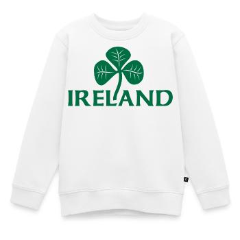 L’Irlande et le trèfle - Sweat Premium enfant bio - blanc - Devant - AI Model Kid Male (0cm)