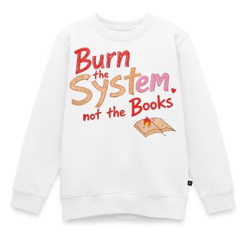 Brûler le système - Sweat Premium enfant bio - blanc - Devant - AI Model Kid Male (0cm)