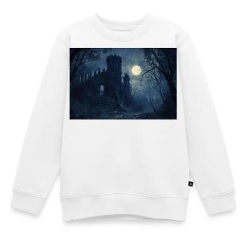 Poster Illustration Mittelalterliche Landschaft in Ruinen - Kinder Premium Organic Sweatshirt - Weiß - Vorne - AI Model Kid Male (0cm)